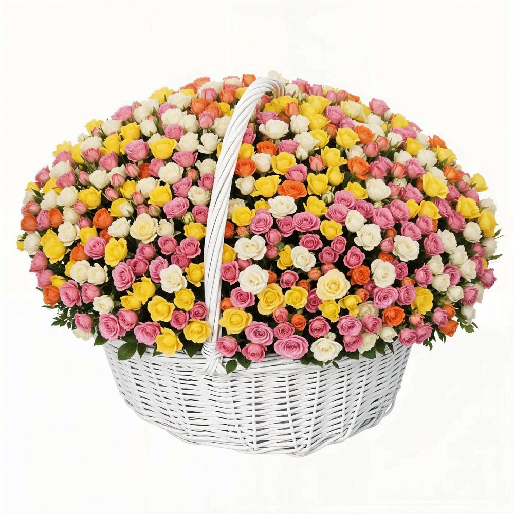 Премиум корзина Кустовых Роз в Первомайской Премиум букет из: Розы в Первомайской