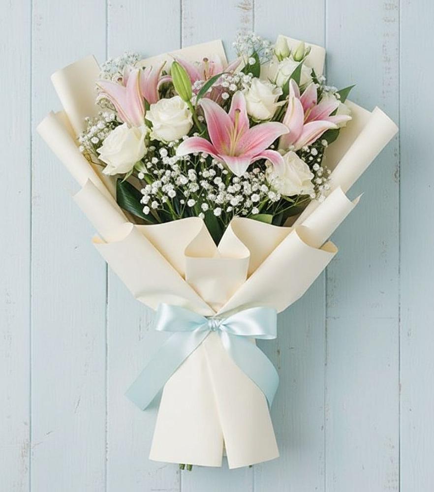 Букет Лилии в Первомайской Букет цветов из: Лилии в Первомайской