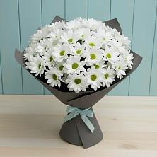 Букет белые хризантемы в Первомайской Букет цветов из:  Хризантемы в Первомайской
