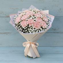 Букет Нежность рассвета в Первомайской Букет цветов из:  Гвоздики в Первомайской