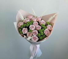 Букет доброе утро в Первомайской Букет цветов из:  Розы и Хризантемы в Первомайской