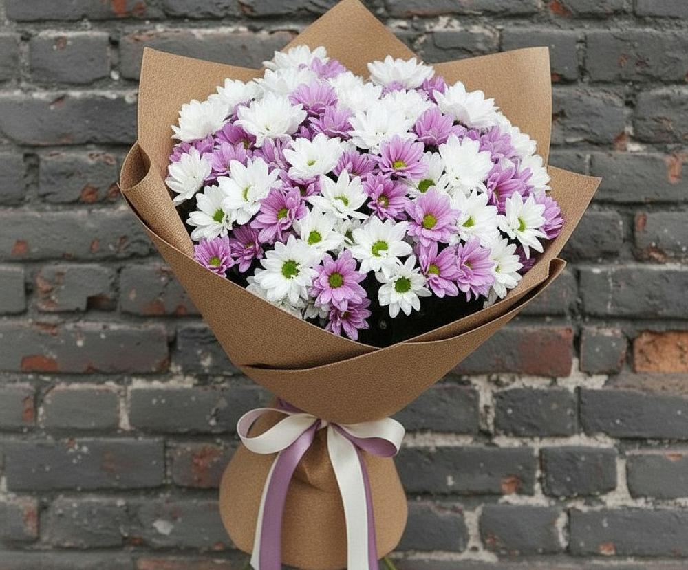 Букет грани совершенства в Первомайской Букет цветов из: Хризантемы в Первомайской
