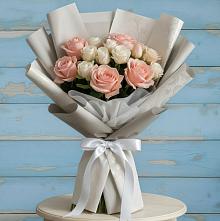 Букет Нежное облако #REPLACE_PRED# Первомайской Букет цветов из:  Розы #REPLACE_PRED# Первомайской