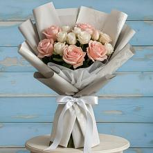 Букет Нежное облако в Первомайской Букет цветов из:  Розы в Первомайской