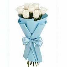 7 Белых роз Проуд в Первомайской Букет 7 белых роз Проуд в Первомайской