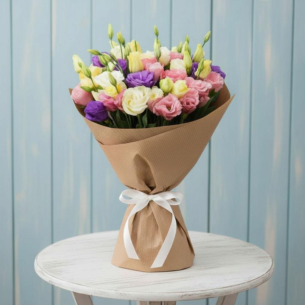 Букет Цветная эустома в Первомайской Букет цветов из: Лизиантусы в Первомайской