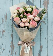 Букет нежный и розовый в Первомайской Букет цветов из:  Розы в Первомайской