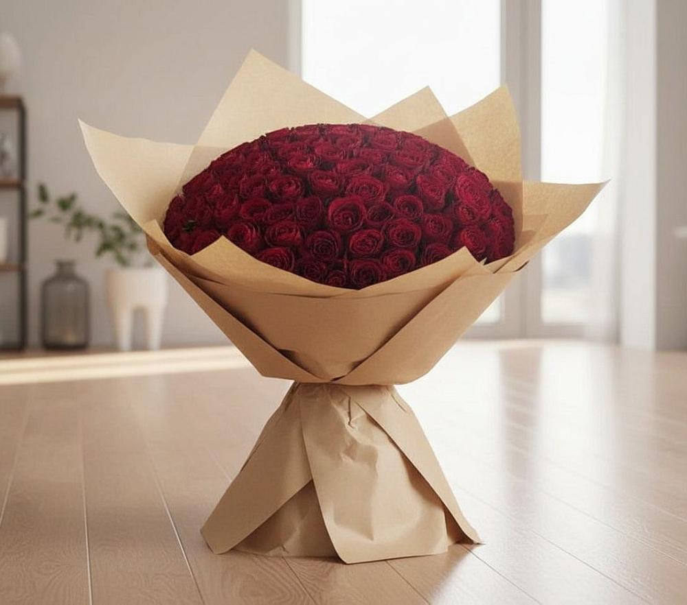 101 Красная роза в Первомайской Букет 101 Красная роза в Первомайской