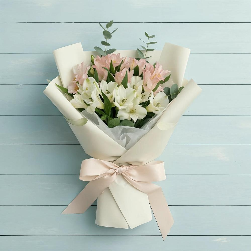 Букет Утренний поцелуй в Первомайской Букет цветов из: Альстромерии в Первомайской