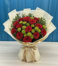 Букет Стихотворение #REPLACE_PRED# Первомайской Букет цветов из:  Розы и Хризантемы #REPLACE_PRED# Первомайской
