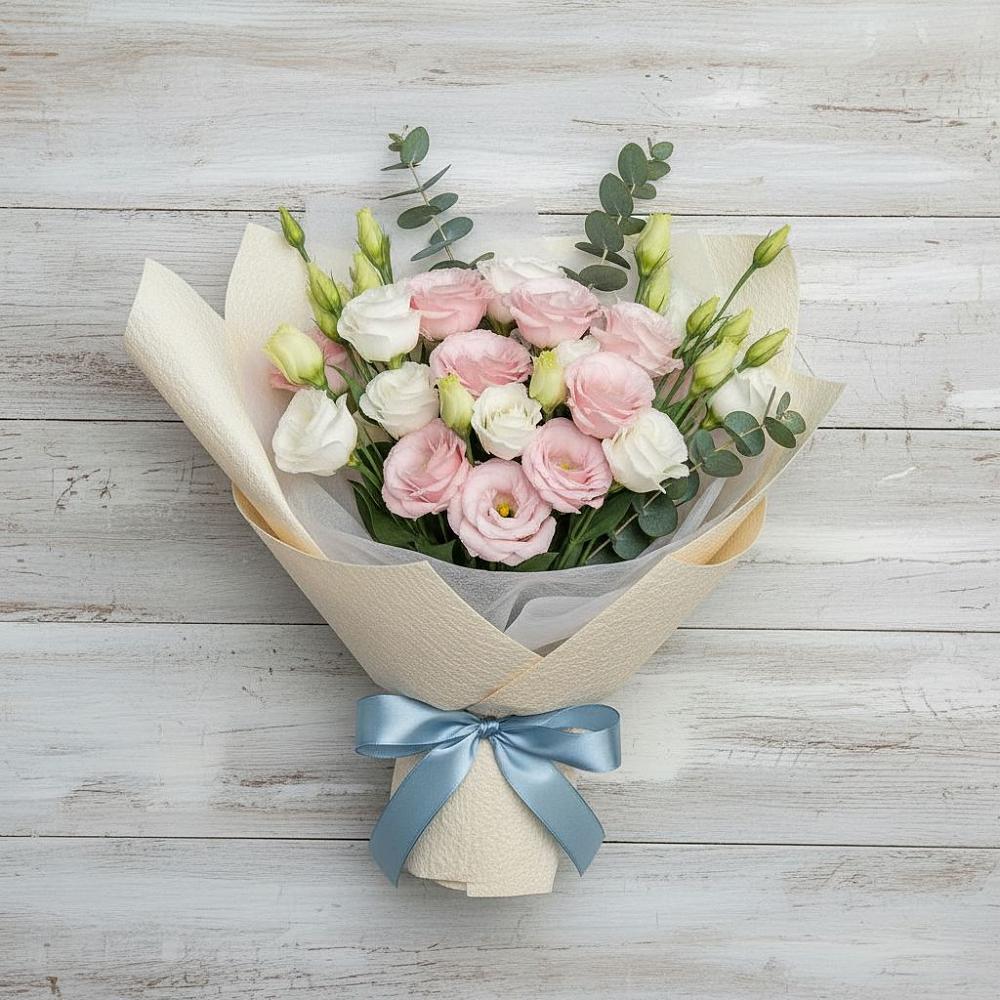 Букет шампанское в Первомайской Букет цветов из: Лизиантусы в Первомайской